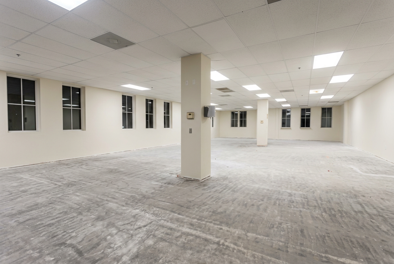 Empty shell — fitness facility buildout
